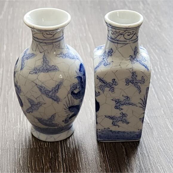 Neiman Marcus 2 piece Pottery Porcelain Set Macau Blue‎ & White - Picture 4 of 8